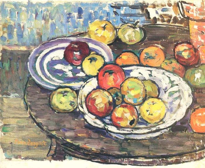 Maurice Prendergast Still Life Apples Vase oil painting image